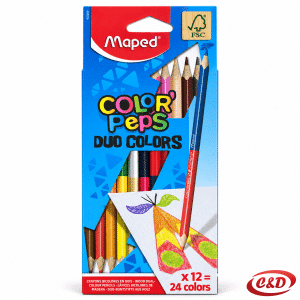 Maped Color'Peps Duo Colors dvostrane drvene bojice s 24 boje