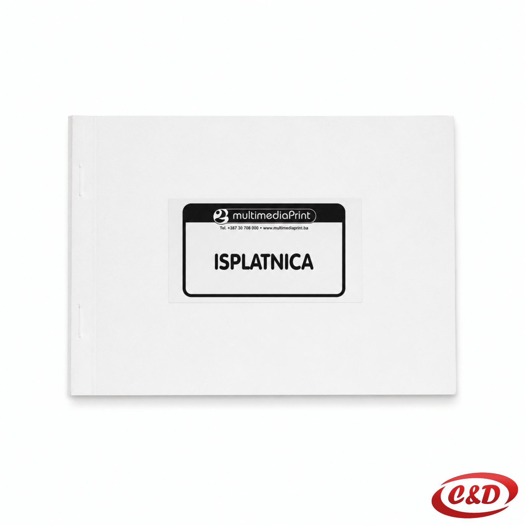 Blok isplatnica A6 dimenzija 15 × 10 cm od bijelog i crnog papira sa 100 listova