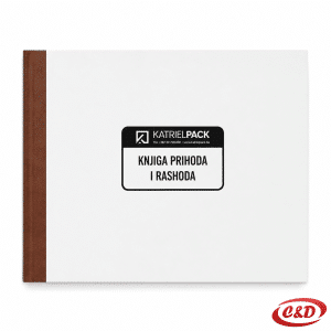Knjiga prihoda i rashoda KPR formata A4 od bijelog i crnog papira