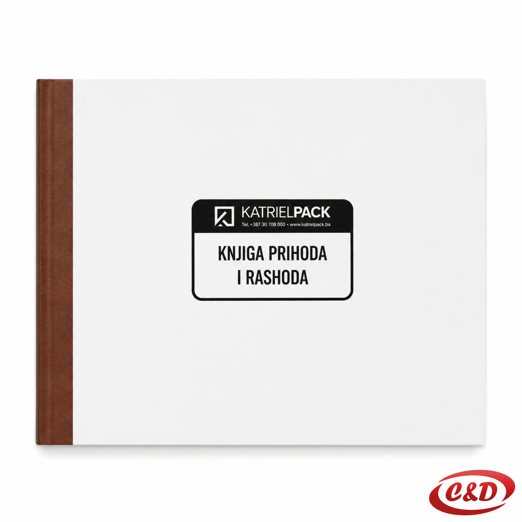 Knjiga prihoda i rashoda KPR formata A4 od bijelog i crnog papira