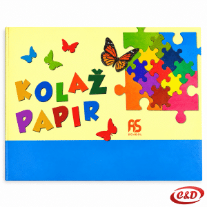 Samoljepljivi kolaž papir A4 s 12 listova u 12 različitih boja