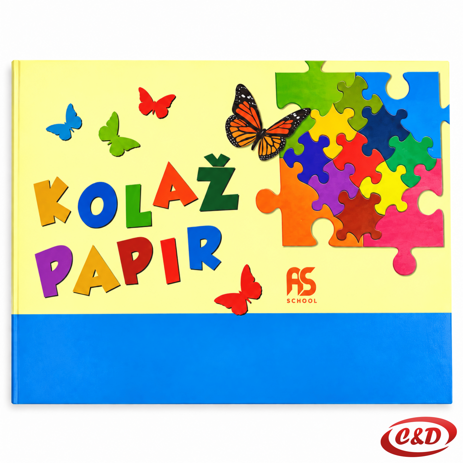 Samoljepljivi kolaž papir A4 s 12 listova u 12 različitih boja