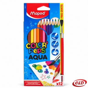 Maped Color'Peps Aqua akvarelne drvene bojice 12/1 s trokutastim oblikom