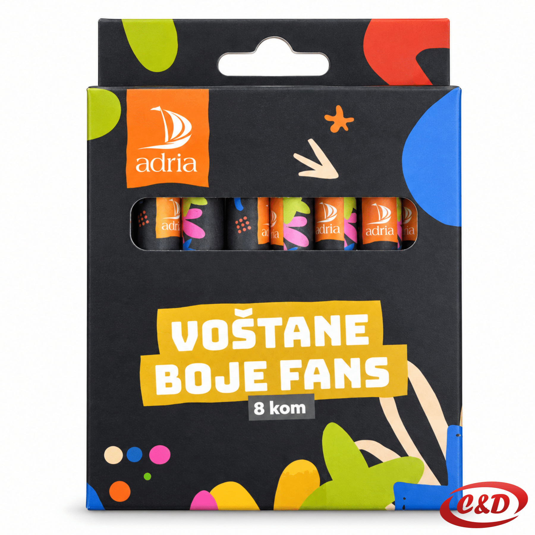 Adria voštane bojice 8/1 u intenzivnim bojama
