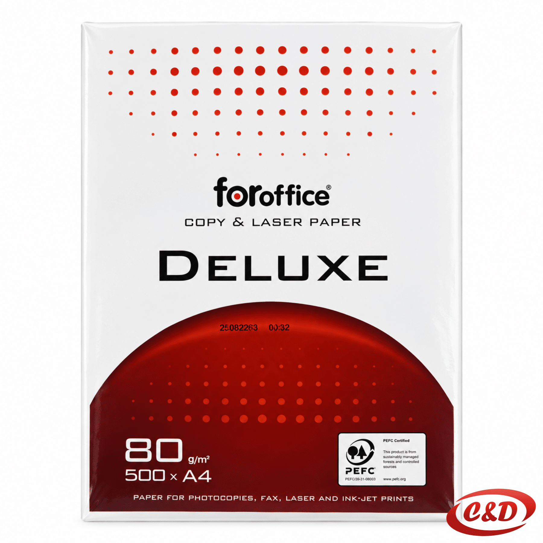 Pakiranje ForOffice Deluxe kopirnog papira A4 80 g/m² s 500 listova