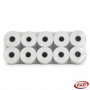 Bijela termo rolna dimenzija 57 mm × 30 m × 12 mm od termalnog papira