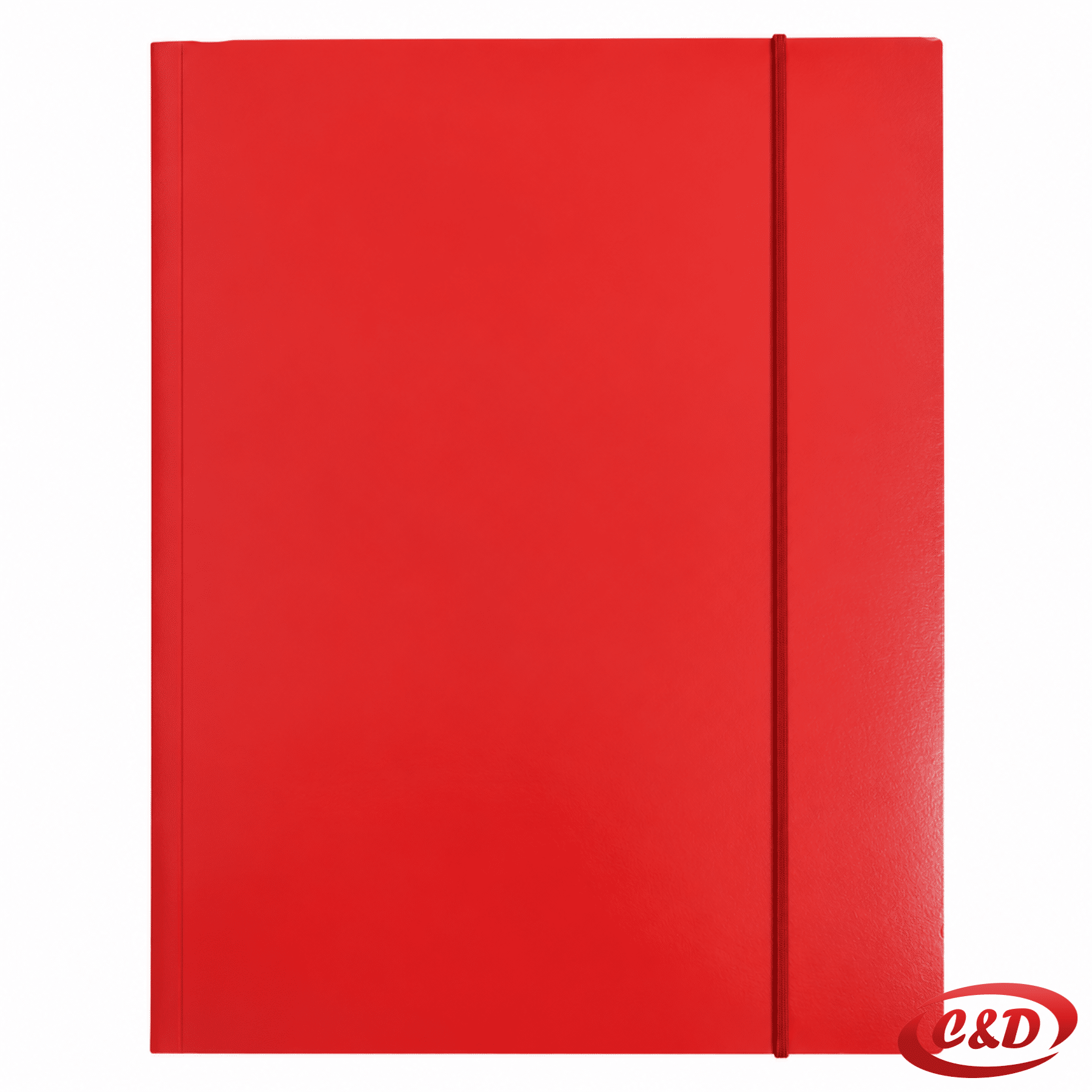 Crvena kartonska fascikla A4 s elastičnom gumicom dimenzija 32 × 23 cm