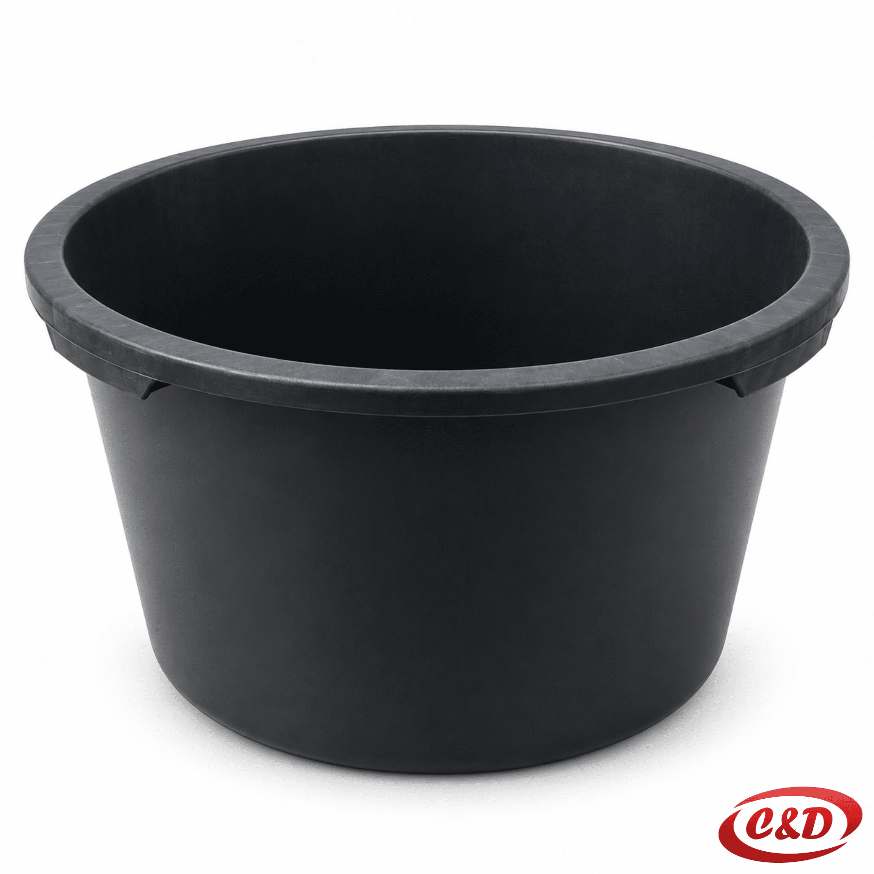 Crni okrugli PVC škaf 65 L promjera 50 cm i visine 32 cm