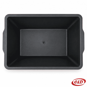 Crni PVC četvrtasti škaf 55 L dimenzija 55 × 40 × 25 cm