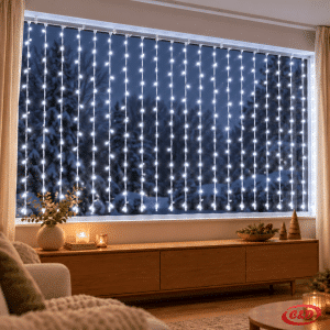 LED lampice zavjese 3x1,5 m sa 240 LED lampica u bijeloj boji