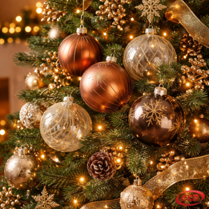 Novogodišnje kugle GALDER staklene 6 cm – set 6 kom