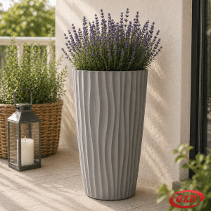 etna vaza siva 28 cm visina 50 cm plastična