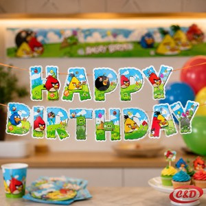 party sličice s motivima Angry Birds likova bez natpisa za rođendansku dekoraciju