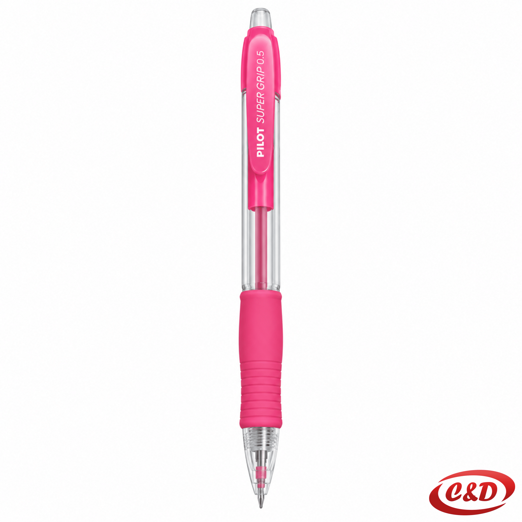 Pilot Super Grip tehnička olovka 0,5 mm u roza boji s ugrađenom gumicom