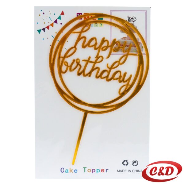 Toper za tortu Happy Birthday