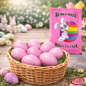ruska boja za jaja roza 6 g hladno bojanje uskrs
