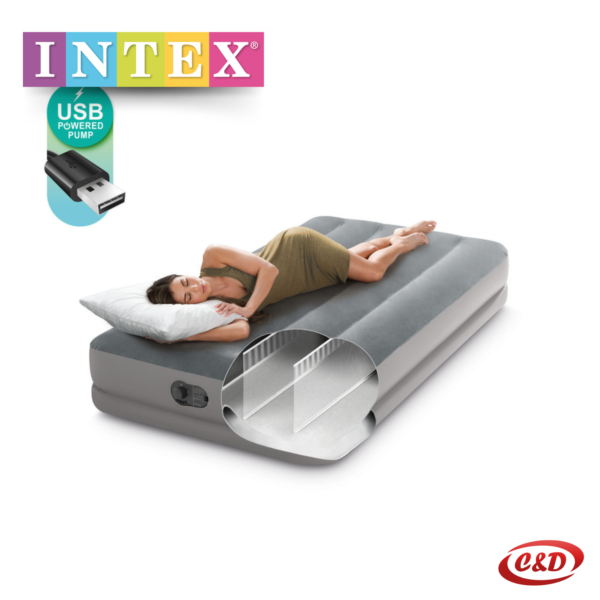 INTEX zračni madrac; Dura-Beam Standard Prestige s ugrađenom USB električnom pumpom - Slika 10