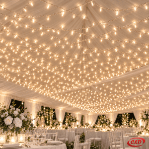 LED lampice Mravi 50 m, toplo bijelo svjetlo
