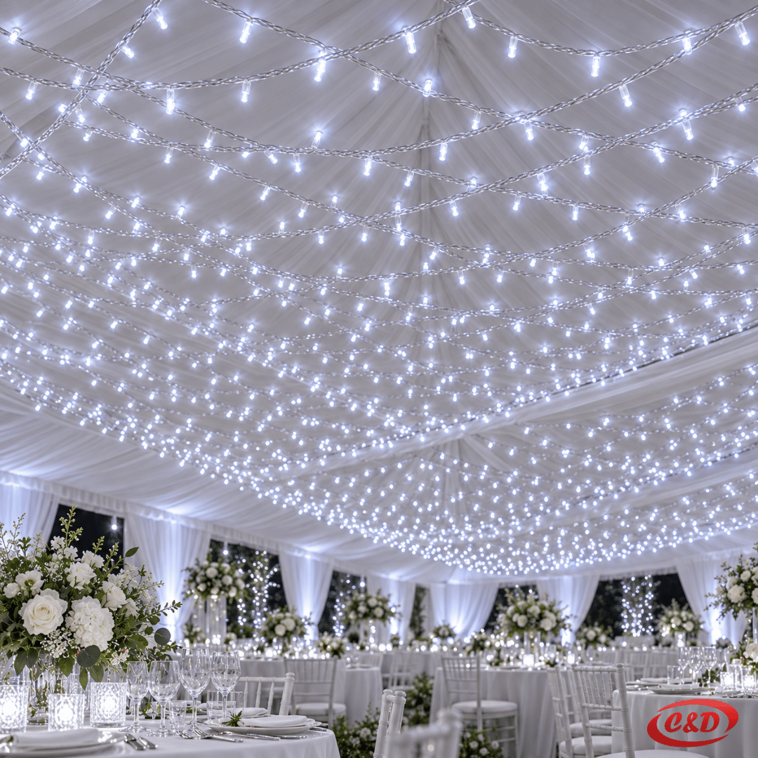 Bijele LED lampice s 8 funkcija