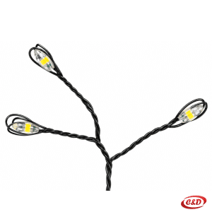 Toplo bijele LED lampice mravi na zelenoj žici