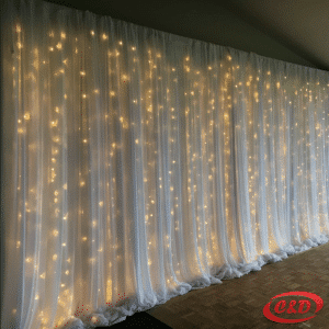 Lampice; LED; Zavjesa/Ledenice; 3 x 3 m; Toplo Bijela