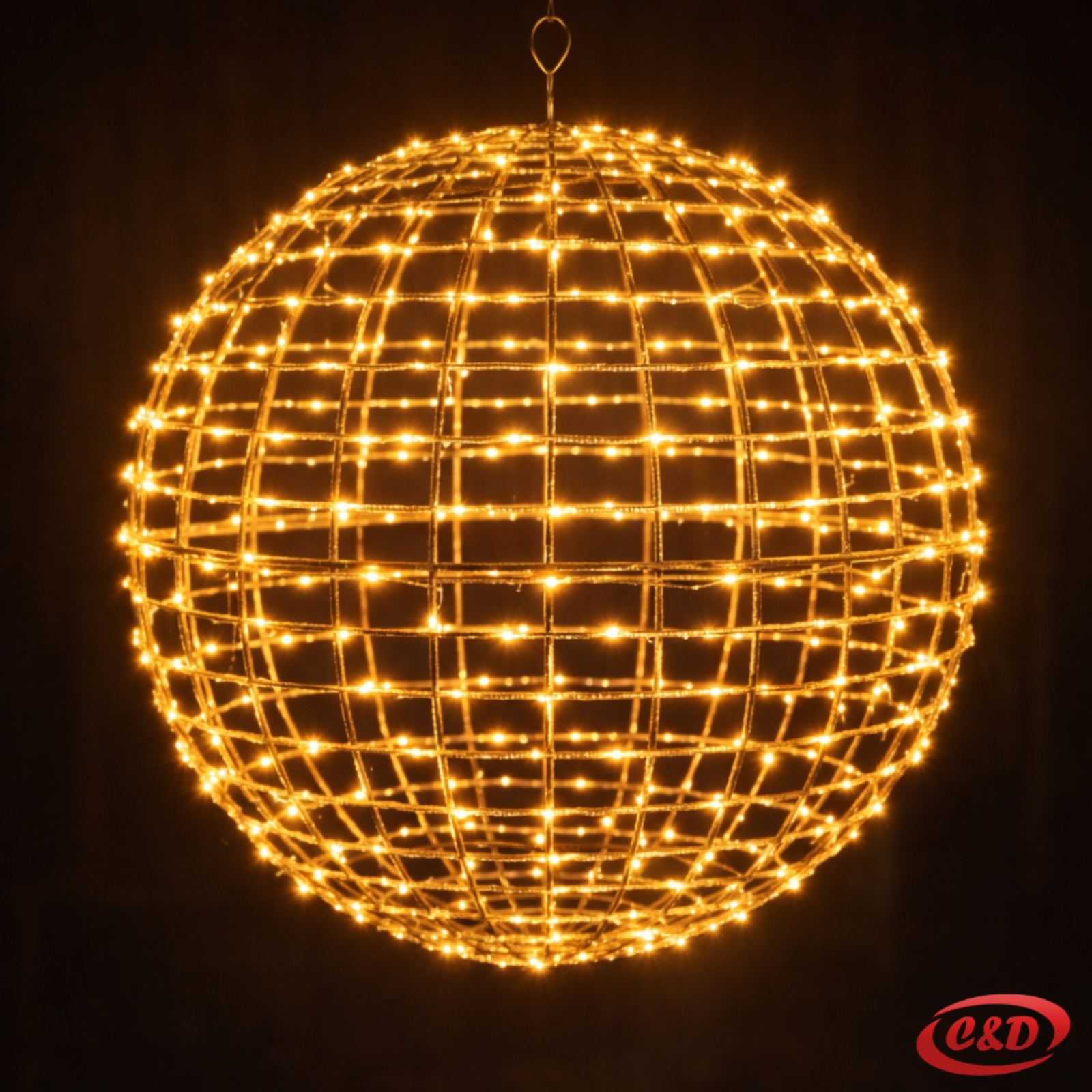 LED dekorativna kugla 30 cm s toplo bijelim LED svjetlom za unutarnju i vanjsku rasvjetu