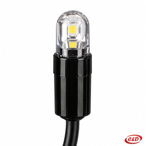 Toplo bijele LED lampice mravi na crnom kabelu