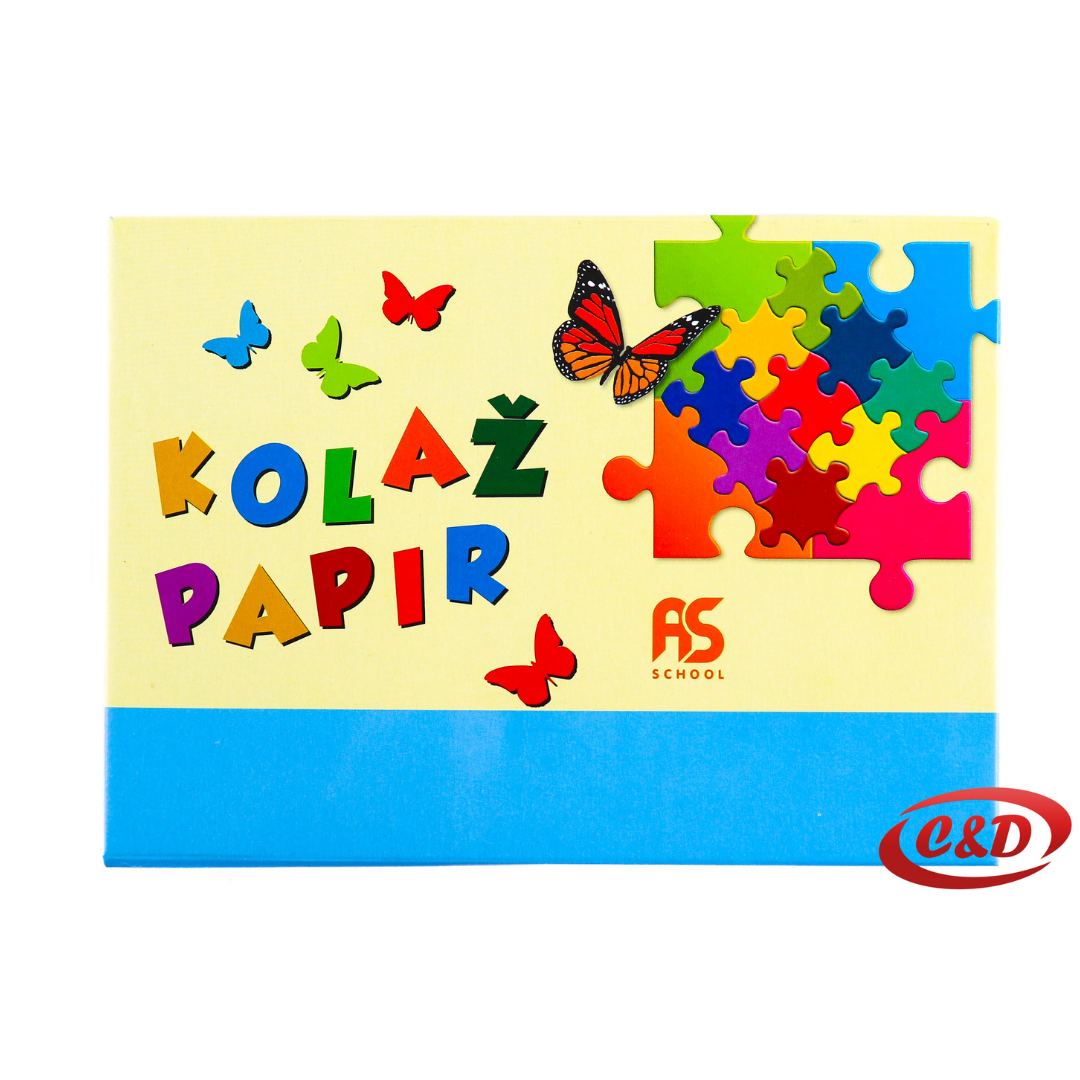 Samoljepljivi kolaž papir A5 s 12 listova u 12 različitih boja