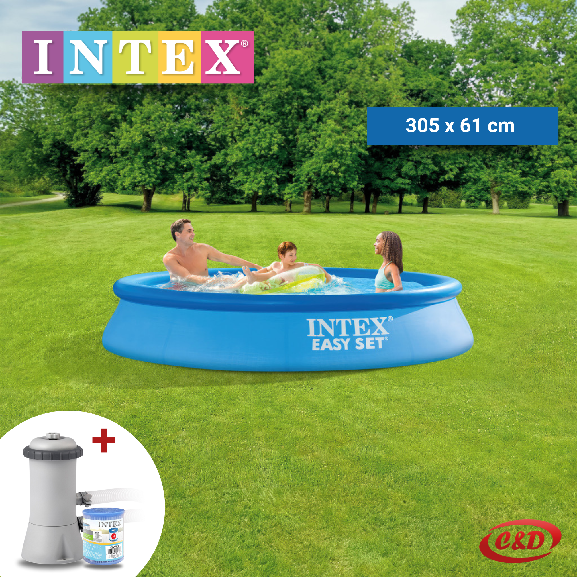 INTEX Bazen; Easy Set; 305 x 61 cm + PUMPA