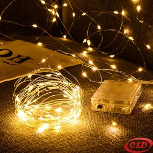 Lampice; LED; Mravi; Na siliku; Na baterije; 10 m; Toplo Bijela