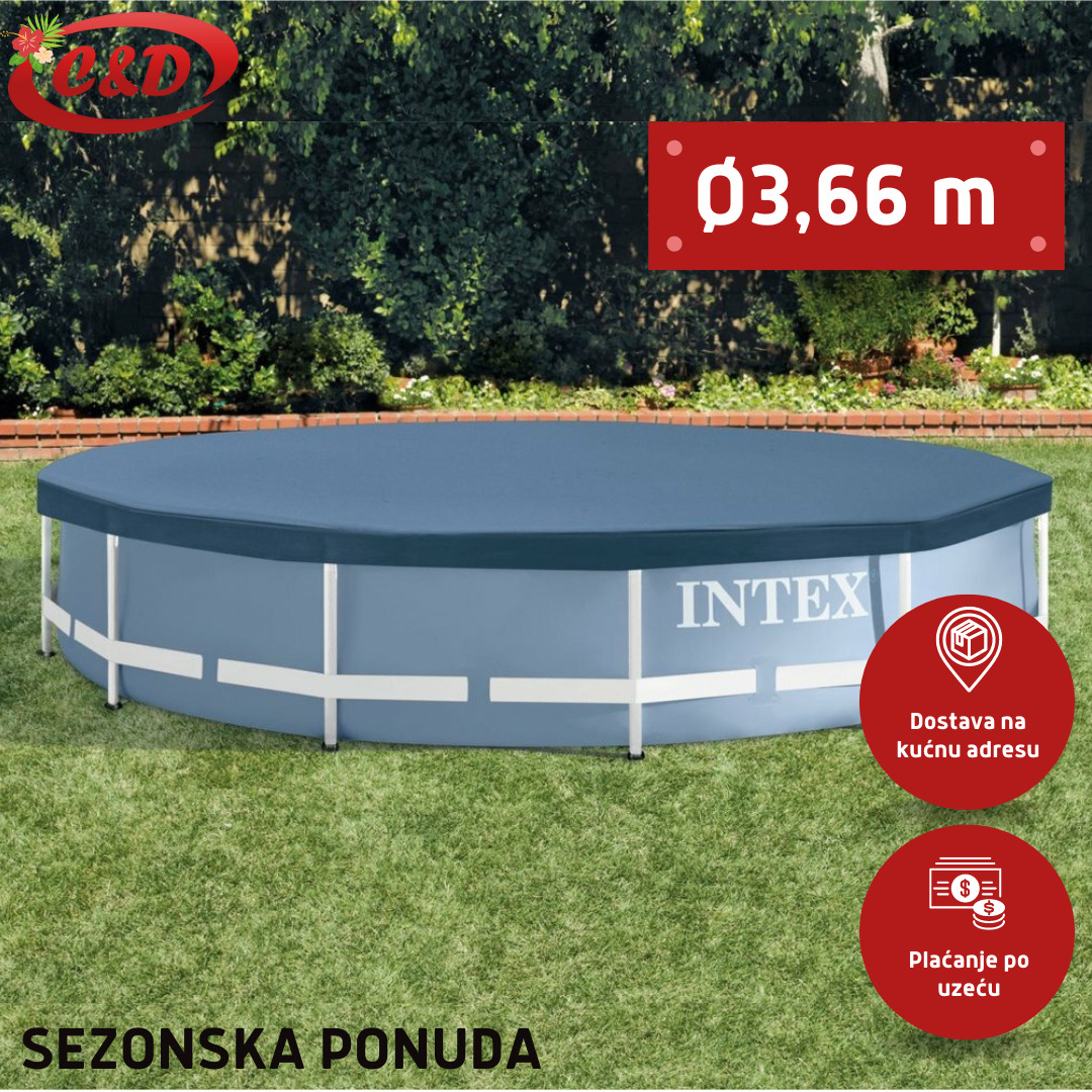 INTEX Prekrivač za bazen; Ø366 cm