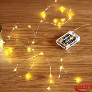 Lampice; LED; Mravi; Na siliku; Na baterije; 10 m; Toplo Bijela
