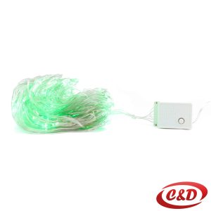 Lampice; LED; Mreža; 1,5 x 1,5 m; Zelena