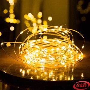 LED lampice MRAVI na baterije 10 m sa 100 LED u toploj bijeloj boji