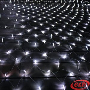 Lampice; LED; Mreža; 1,5 x 1,5 m; Bijela