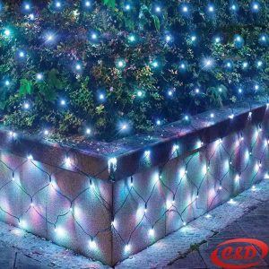 Lampice; LED; Mreža; 1,5 x 1,5 m; Bijela