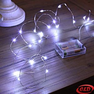 Lampice; LED; Mravi; Na siliku; Na baterije; 2 m; Bijela