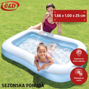 INTEX Bazen; 166 x 100 x 25 cm