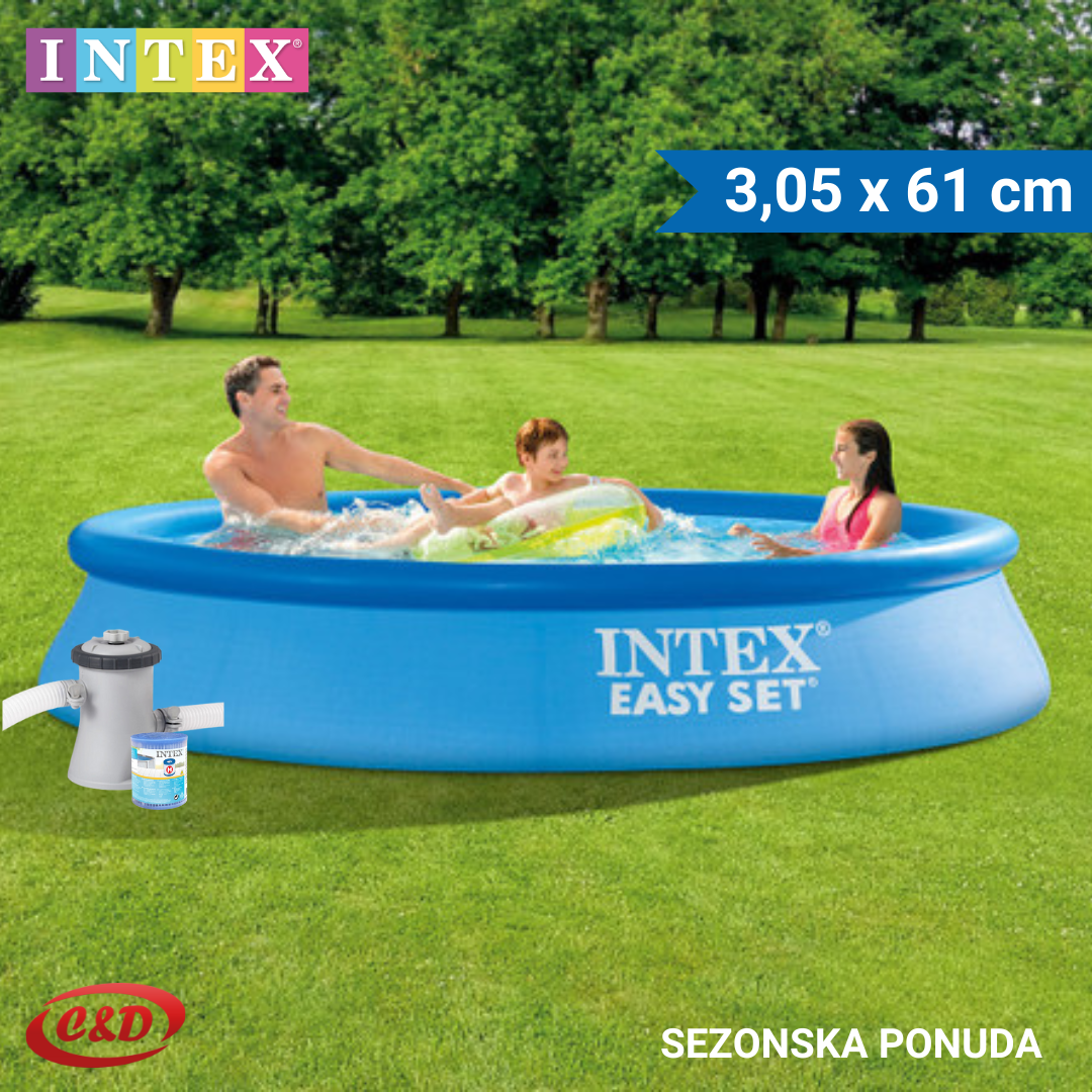 INTEX Bazen; Easy Set; 305 x 61 cm + PUMPA - Slika 6