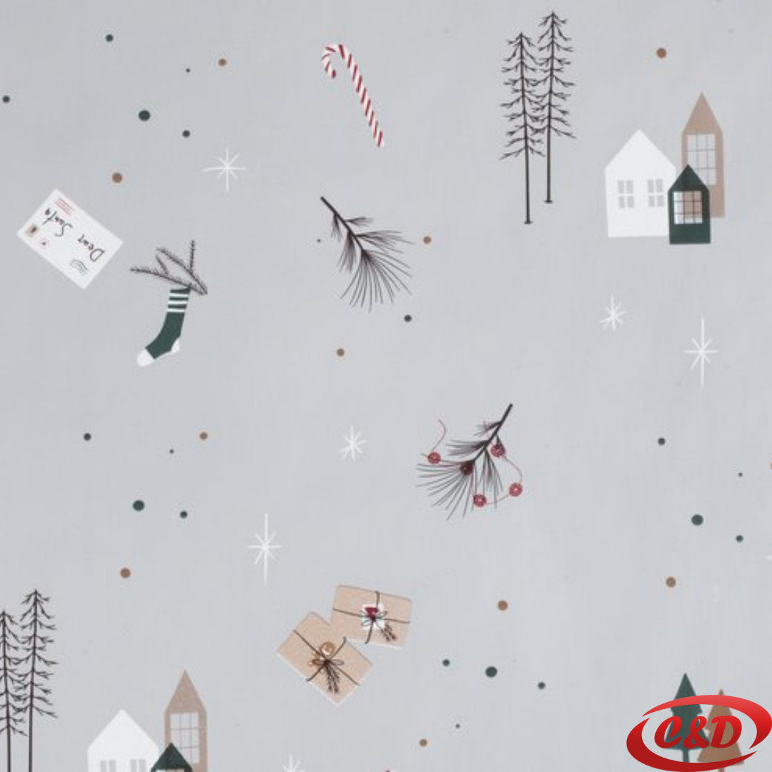 Novogodišnji PVC stolnjak; 1 m