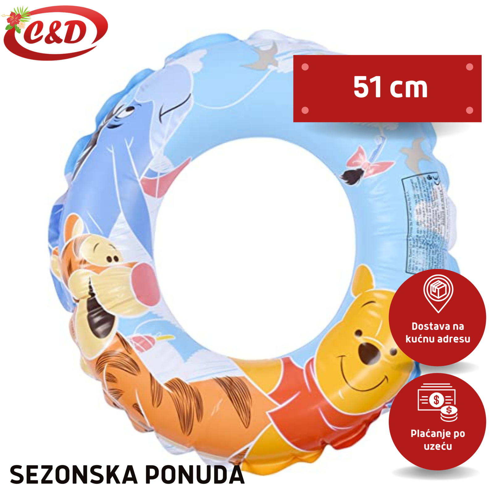 INTEX Šlauf; Winnie Pooh; 51 cm