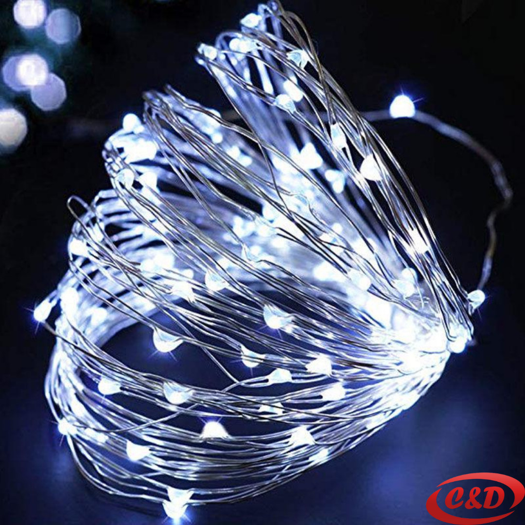 Lampice MRAVI na siliku na baterije 10 m