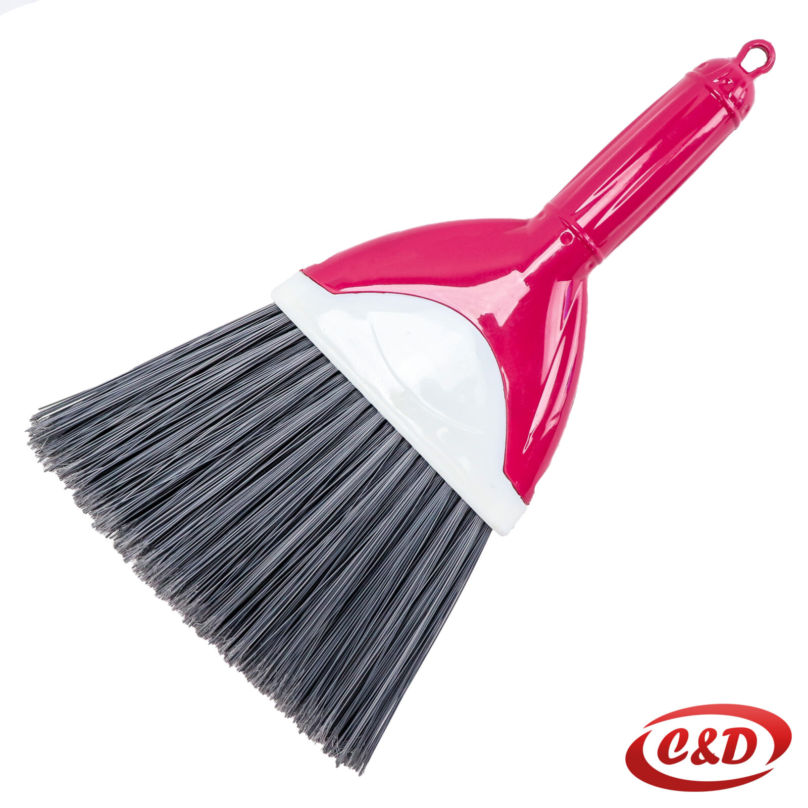 Plastična metlica roza bijela 28 cm