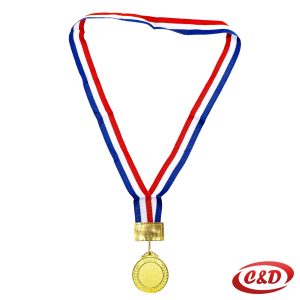 Zlatna medalja sa plavo bijelo crvenom trakom
