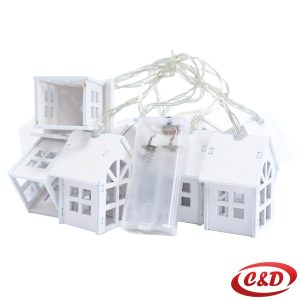 Lampice; LED; Kućice; 2 m; Bijele