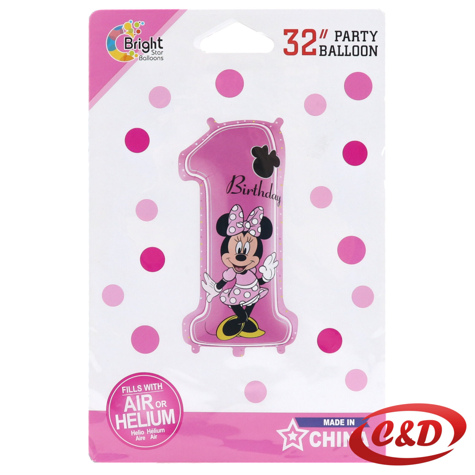 Balon broj; Minnie Mouse