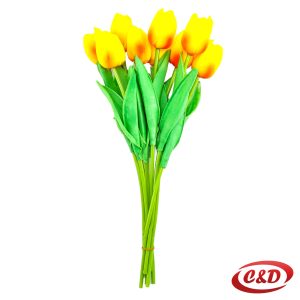 umjetni tulipan žuti narančasti 35 cm dekoracija