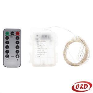 Lampice; LED; Mravi; Na siliku na baterije; 10 m; Bijela