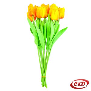 umjetni tulipan žuti narančasti 35 cm dekoracija