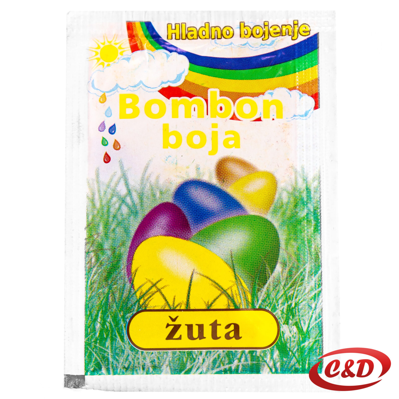 žuta boja za jaja 4,6 g hladno bojanje 30 jaja